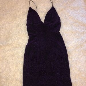 Purple Glitter Mini Dress